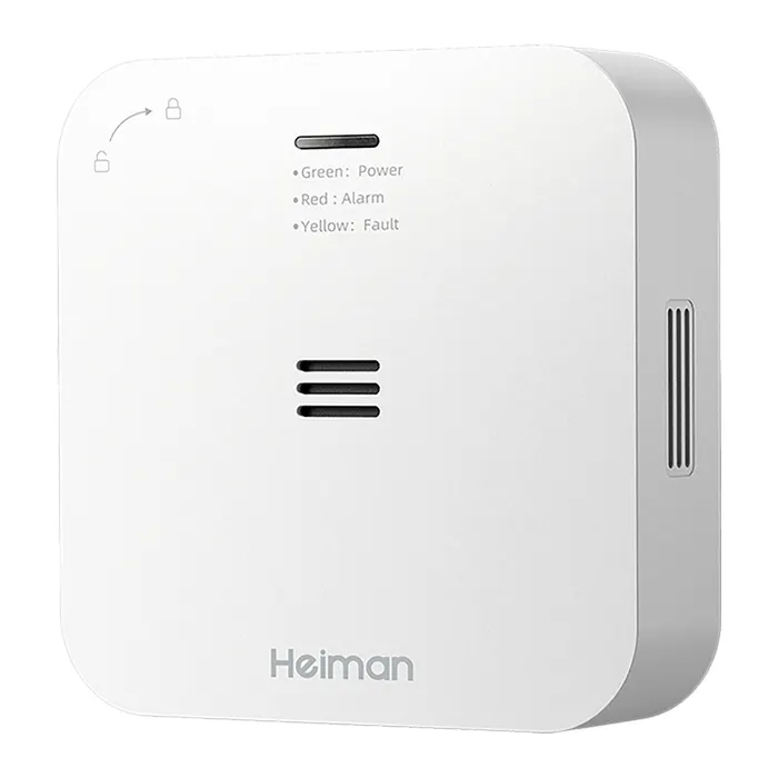 Heiman WS-720ES, fyrkantig vit kolmonoxidvarnare